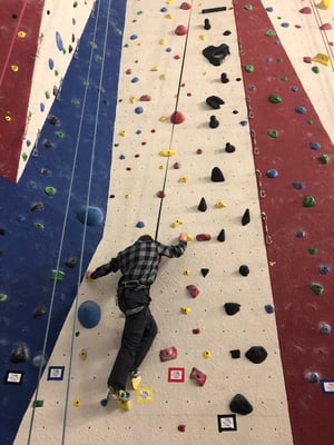 indoor rock climbing white mountains