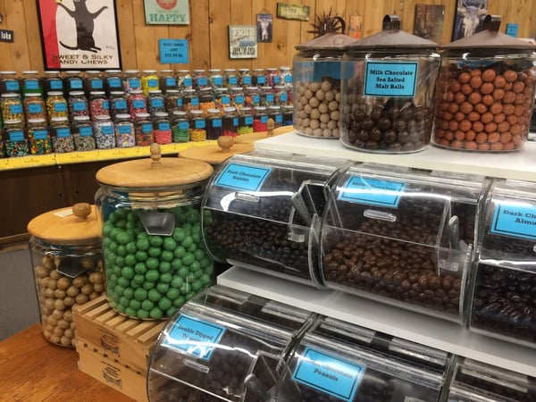 malt balls at chutters candy counter